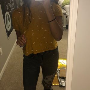 Yellow crop top